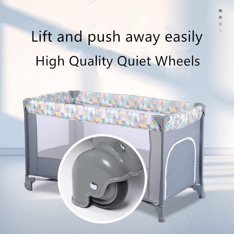Juud 2 In 1 Baby Crib, Portable Playard, Foldable Travel Bed Playpen, Travel Crib Nursery Center for Infant with Comfortable Mattress and Carry Bag - Image 2